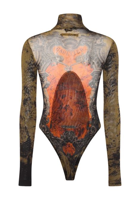 body mesh open back printed medaillon donna multicolor JEAN PAUL GAULTIER | 25/03-W-TO306-M006P004115